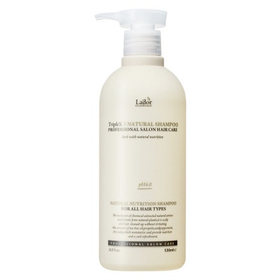 Бессульфатный органический шампунь с эфирными маслами Lador Triplex Natural Shampoo 530 ml
