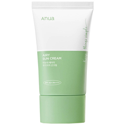 Легкий минеральный солнцезащитный крем Anua Airy Sun Сream SPF50+ PA++++